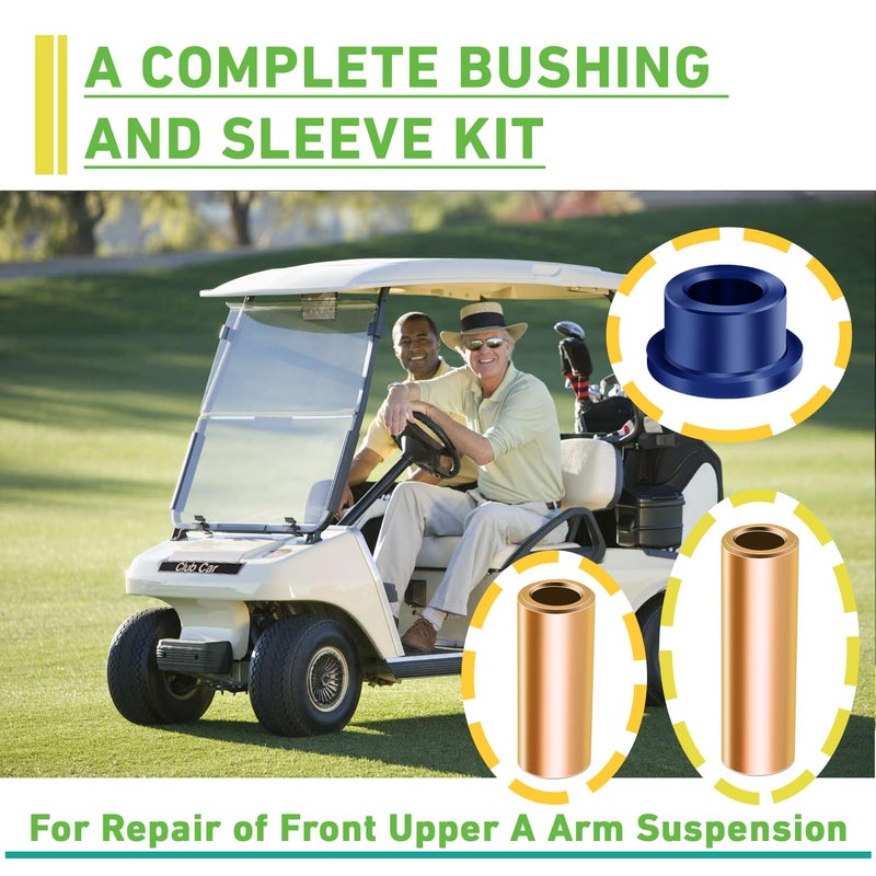 Drive-up Club Car DS Bushings and Sleeve Kit, Polyurethane Bushings Kit Fits for Front Upper A Arm Suspension DS 1992-up Models, Replaces OEM 1016346 - Image 5